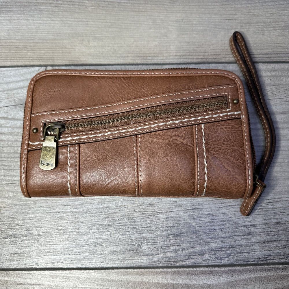Born‎ BOC Brown Wallet Purse Wristlet Vegan Leather